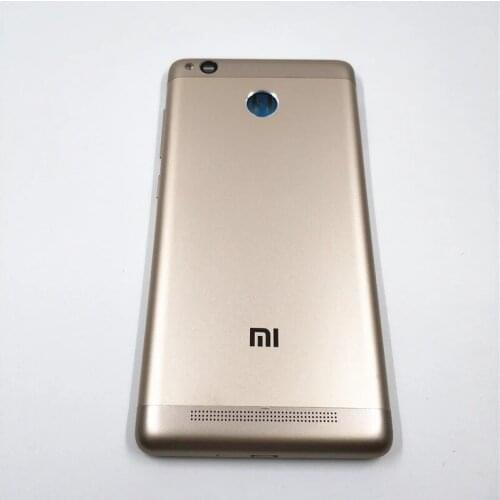 Original For Xiaomi Redmi 3S / Redmi 3 Pro Metal Battery Door Cover Housing Back Cover With Side Buttons + Camera Lens