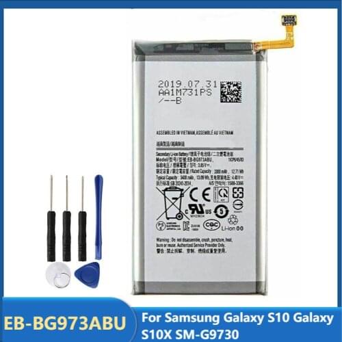 Original Replacement Phone Battery EB-BG973ABU For Samsung Galaxy S10 Galaxy S10X SM-G9730 Rechargeable Batteries 3400mAh