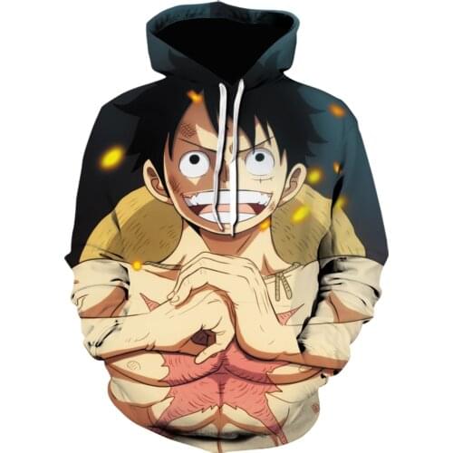 Autumn/Winter One Piece mens hoodie Luffy japan Anime Fashion 3d printing Sweatshirts High Quality Hoodies Men Women streetwear