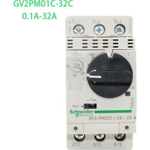 Genuine Export 3P Thermal Magnetic Circuit Breaker GV2PM01C-32C 0.1-32A Motor Thermal Magnetic Circuit Breaker Knob (control)