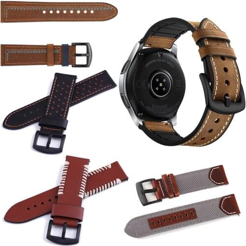 20mm Leather Wristband Strap For Huawei watch GT2 42/2pro/Honor magic 42/ES Bracelet Quick Release Sports waterproof Accessories