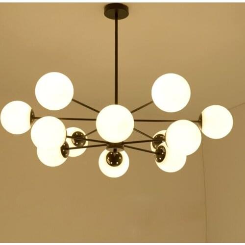 Retro Glass ball Magic Bean Chandelier Decor LED Lamp Molecular Suspension Fixture Villa Parlor Bedroom Luxury Chandelier G249