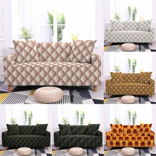 Nordic Luxury 3D Plaid Corner Sofa Covers All Sofas For Home Bean Bag Chaise Lounge Armchair Elastic Couch Cover Furniture Decor