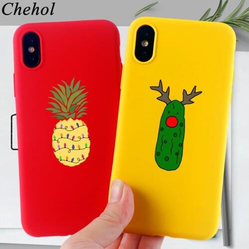 Christmas Funny Phone Cases for IPhone X XS MAX XR 11 8 7 6s Plus Pro Case Cactus Soft Silicone Fitted Back Covers Accessories