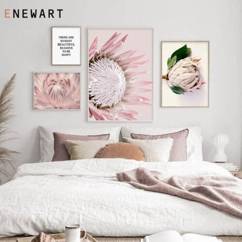 Pink Dahlia Flower Canvas Painting Plant Poster Nordic Decoration Botanical Print Modern Artwork Wall Art Picture Home Decor