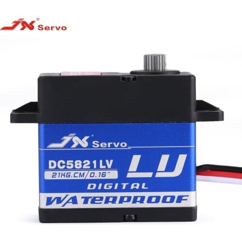 JX servo waterproof mental gear DC5821LV 20KG Large Torque Full Digital Coreless Servo 1:8 1:10 Crawler TRX-4 SCX10 D90 RC car