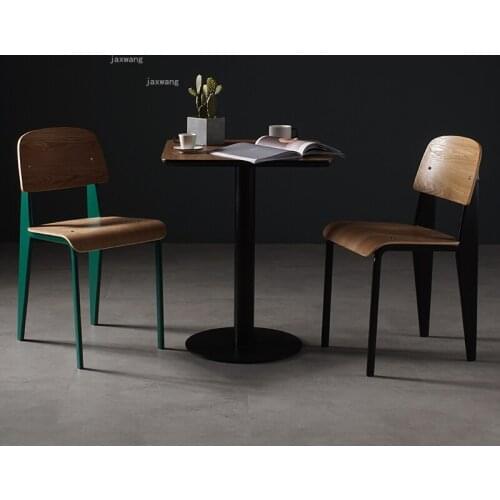 Nordic Solid Wood Restaurant Dining Chairs Modern Minimalist Cafe Clothing Store Back Leisure Chair Balcony Bedroom Lounge Chair
