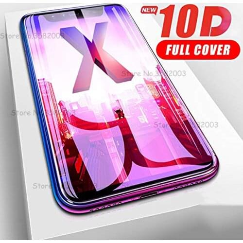 10D Glass For iPhone 7 8 Plus X S 10 D Screen Protector Glass on For iPhone X XS Max XR 10 6 7 8 Plus Full Cover Toughened Film