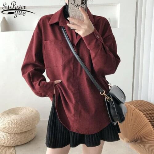 Autumn Cotton White Shirt 2021 Korean Loose Top Female New Office Lady Style Long Sleeve Women Blouse Ropa De Mujer 11881