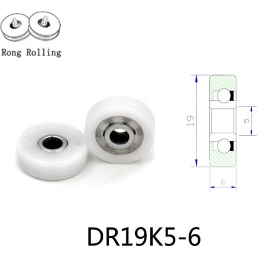19X6 POM material encapsulated bearing,roller diameter 19mm,thickness 6mm,drawer pulley,furniture pulley