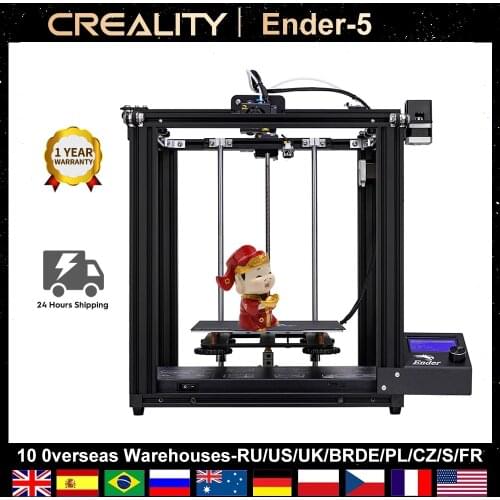 Creality 3D Ender-5 3D Printer Dual Y-axis Motors Magnetic Build Plate Power off Resume Printing Easy Build Extruder Kit
