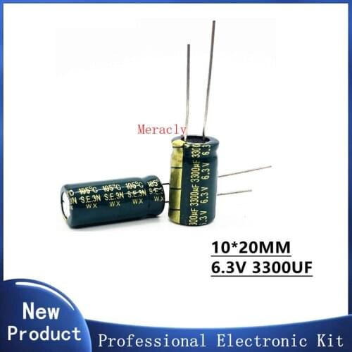 6.3V3300UF 20% High frequency and low impedance in-line aluminum electrolytic capacitors long life Brand new authentic
