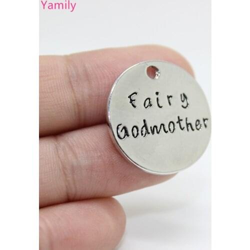 8pcs-- 22mm alloy white k Fairy godmother charm pendant for diy jewelry making