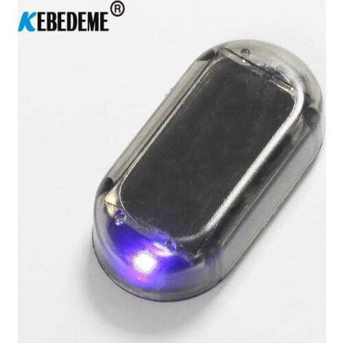 Solar & USB Power Car Alarm Wireless Warning Security Light for 12V-36V Car Simulated Dummy Anti-Theft Caution Lamp LED Flashin