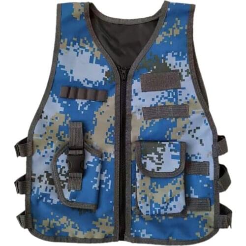 Children Cosplay Game Vest Camouflage Sniper Vest Outdoor Hunting Clothes Kids Boys Girls Woodland Suit Army Uniform Jacket