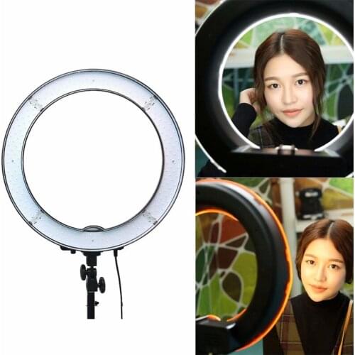 ES240 240 LED 18" Stepless Adjustable Ring Light Camera Photo/Video 240pcs LED 5500K Dimmable (1% to 100%)+ 2 Color Filter