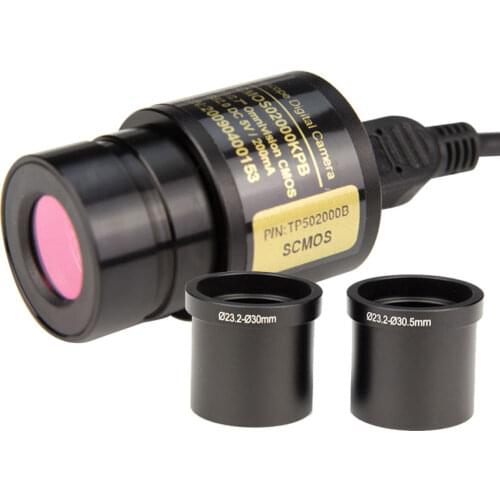 HD USB 2.0MP Electronic Eyepiece Microscope Camera Industrial Eyepiece Camera Mounting Size 23.2 mm with adapter ring