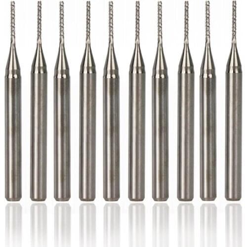 10pcs 1.0mm Tungsten Steel Carbide End Mill Engraving Bits CNC Router Bit PCB Milling Cutter