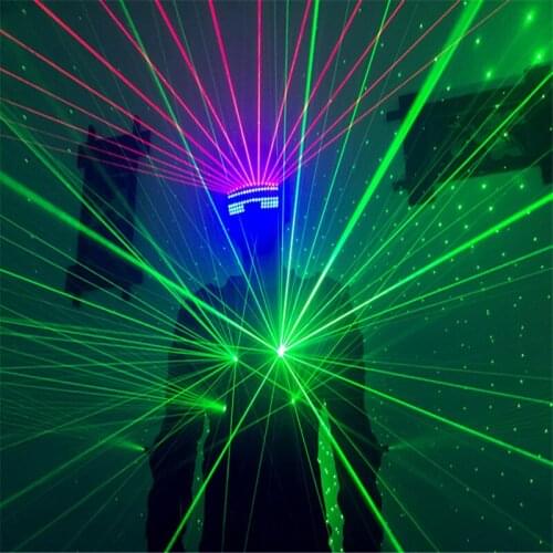 T826-1 Laser costumes Green light dj dance laser man wears discoparty laser gloves led mask ballroom dance led costumes clothing