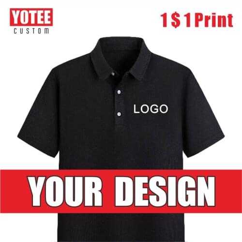 YOTEE Summer Mens And Womens Polo Shirts Custom/Embroidery/Printing Company Brand Logo T-Shirt Solid Color Tops Wholesale