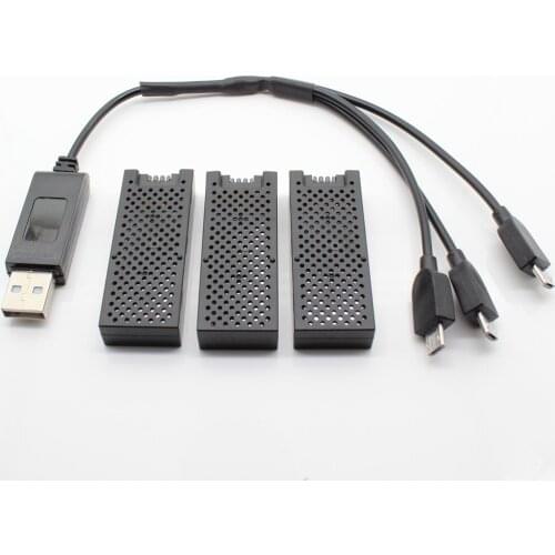 3.7V 400mAh 20C Lithium Battery W/ 3-in-1 USB Charger for WLTOYS XK K127