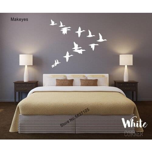 Makeyes Flying Birds Wall Sticker Animal Seagull Wall Decals Mural Art Livingroom Decoration Modern House Wall Decal Murals Q675