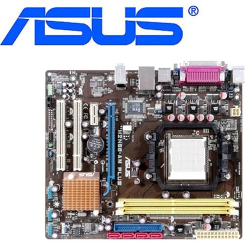 ASUS M2N68-AM Plus For Socket Phenom II Motherboards AM2/AM2+ For NVIDIA GeForce 7025 630a DDR2 M2N68 AM Plus Mainboard Used