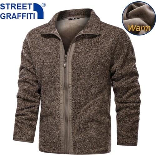 2021 Men New Winter Thick Warm Fleece Jacket Parkas Coat Men Autumn Outwear Casual Bomber Zipper Fashion Senior Jacket Men 5XL