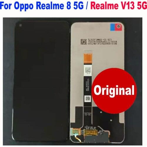 Original New For Realme V13 5G LCD Display Touch Screen Digitizer Assembly Sensor For Oppo Realme 8 5G RMX3241 Phone Pantalla
