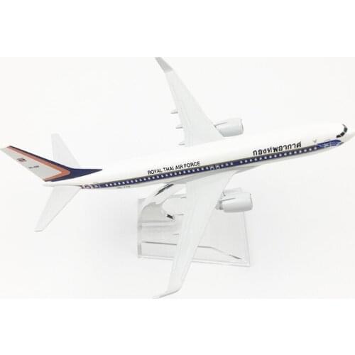 Standable aircraft 16CM 1: 400 aircraft Boeing B737 Roal Thailand Thai Air Force One alloy aircraft collection display model