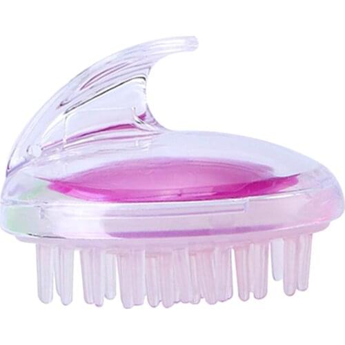 Durable Plastic Handle Silicone Shower Shampoo Body Wash Dandruff Brush