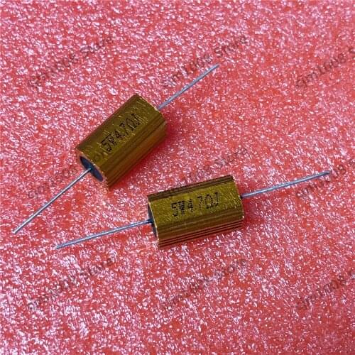 RX24-5W 4.7R 4.7RJ Power Metal Shell Case Gold Aluminium Case Wirewound Resistor 5W 4.7ohm 5% Automobile LED lamp resistors