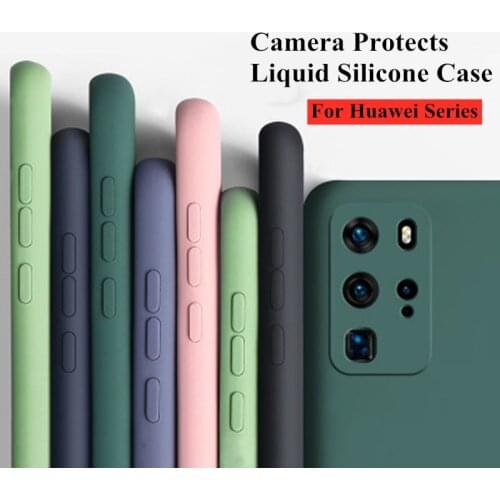 Liquid Silicone Case For Huawei P40 P30 Pro P20 Mate 20 30 Pro P40pro P 30 Soft Cover For Huawei Mate30 P 40 P40 lite Fundas
