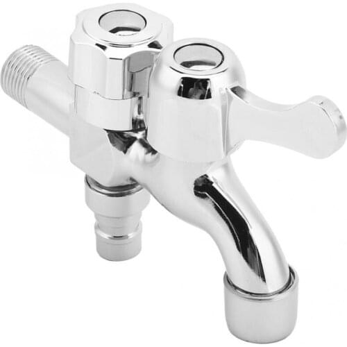 G1/2in Zinc Alloy Dual Use Washing Machine Faucet Multifunctional Quick Open Mop Pool Water Tap Tool