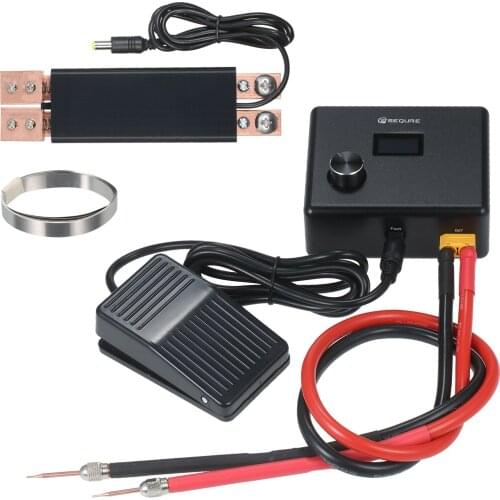 Intelligent DIY Battery Spot-Welding Machine Automatic / Manual Mode Switchable OLED Display Compatible 0.1-0.3mm Nickel Sheet