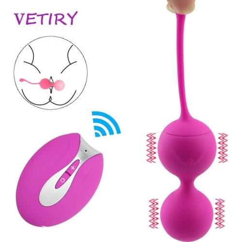 VETIRY 10 Speed Wireless Remote Control Vibrator Kegel Ball Vaginal Tight Exercise Sex Toys for Women Masturbation Ben Wa Ball