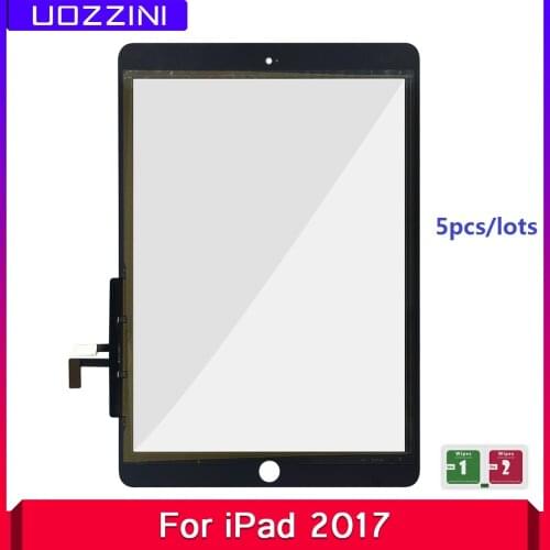5 Pcs/Lots Touch For iPad 9.7 2017 5th A1822 A1823 iPad5 9.7 INCH Outer Glass Panel Screen Replacement Sensor Tested
