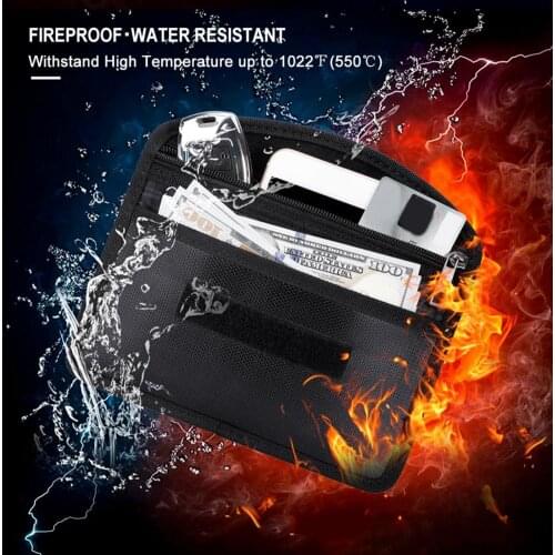 Waterproof Explosion-Proof Double Compartment Degaussing Fireproof Protective Document Bag Durable and Safe for Home Office