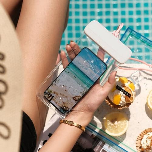 IPX8 Waterproof Mobile Phone Case Floating Airbag Swimming Bag Phone Pouch For Swimming Diving Surfing Beach Use