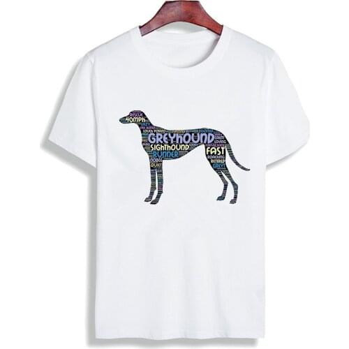 Greyhound Dog Minimalist Quotes Print Short Sleeves Tshirt Women Kawaii Graphic Tshirt Female Grunge Aesthetic Tees Summer Tops