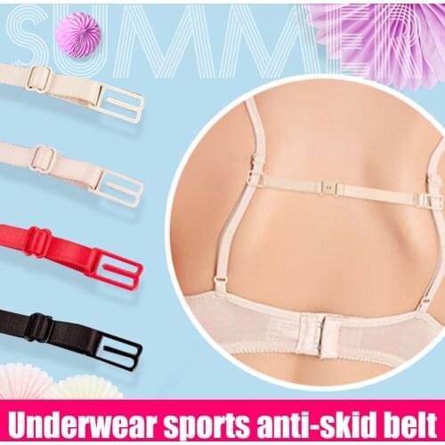 Women Anti Slip Bra Straps Adjustable Holder Belt with Buckle High Elasticity d88