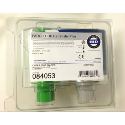 Id card printer 084053 84053 clear retransfer film for fargo HDP5000 card printer