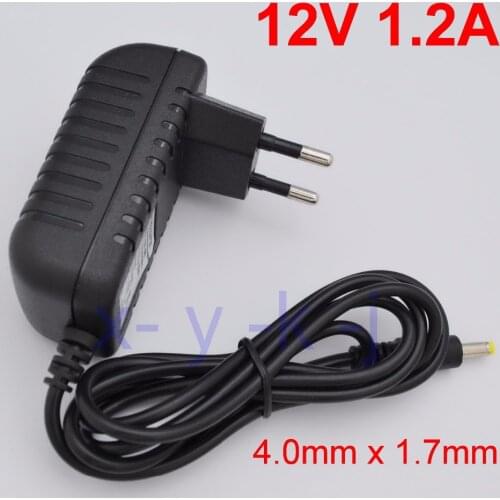 1PCS High quality 12V 1.2A AC 100V-240V Converter IC power Adapter DC 1200mA Power Supply EU Plug DC 4.0mm x 1.7mm