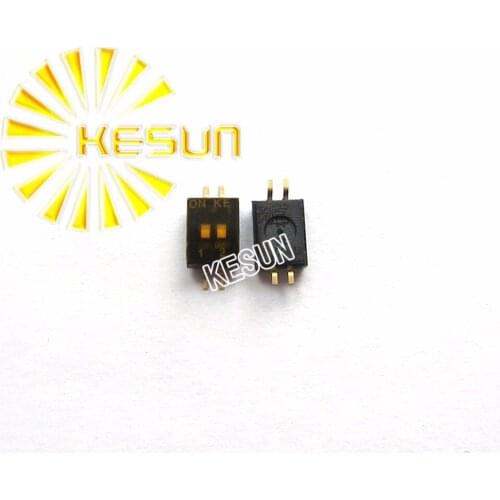 100% Original DSHP02 2 Position 1.27mm Half Pitch 1.27-2P Gold Plated SMD DIP Switch DSHP02TSGER x 100PCS