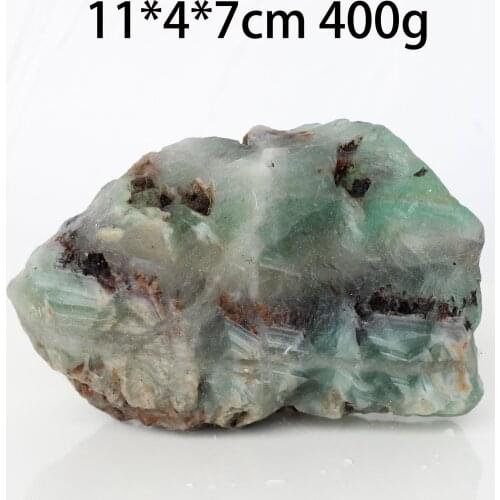 NO. 3 Natural raw green with black fluorite rough stone natural quartz crystals mineral energy stone