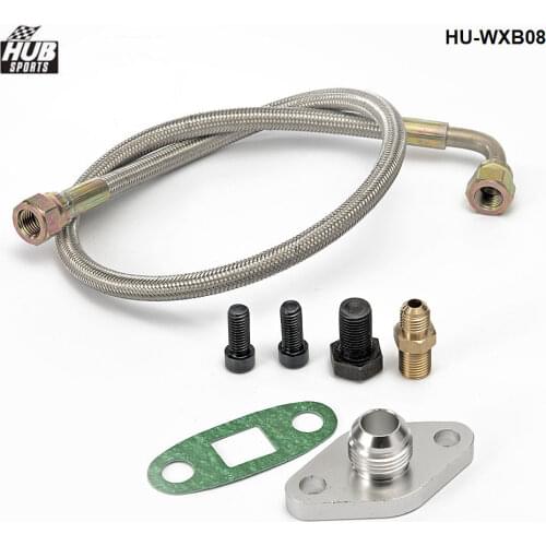 Oil Feed Feeding Line Gasket Fitting Adapter Turbo Flange For Toyota Supra 1JZGTE 2JZGTE 1JZ/2JZ HU-WXB08