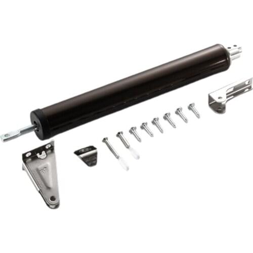 Aluminum Alloy Automatic Door Closer Pneumatic Buffer Page for Office/Store/Home Surface Mounted Open Angle 100 Degrees