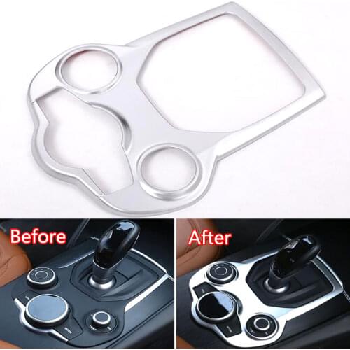 YAQUICKA Car Central Console Gear Shift Panel Cover Trim Styling For Alfa Romeo Giulia Stelvio 2017 Interior Accessories ABS