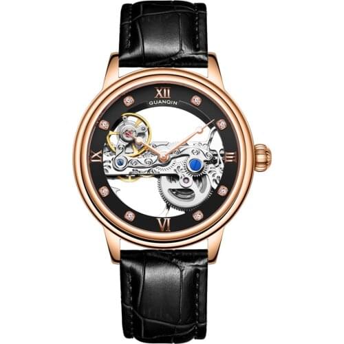 GUANQIN Luminous Mechanical Automatic Skeleton Tourbillon 2020 Luxury Top Brand Watch Men Clock Waterproof Relogio Masculino AAA