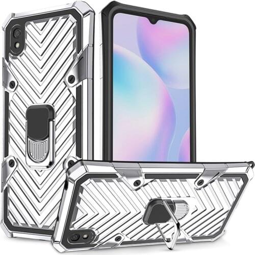 For Xiaomi Redmi 9 Case Rugged Armor Shockproof Car Holder Ring Magnet Case for Redmi 9A 9C Phone Cases